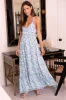 My Love Story White Floral Print Tie-Back Maxi Dress sold by Lulus