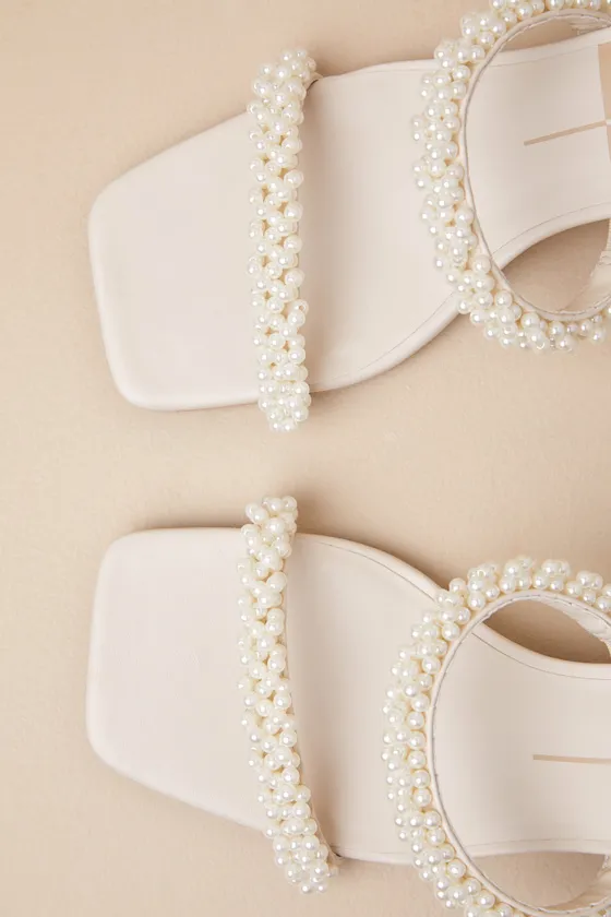 Boni Vanilla Pearl High Heel Slide Sandals sold by Lulus product image thumbnail 3