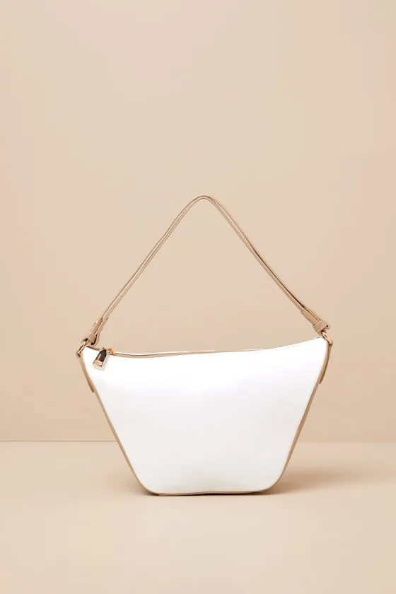 Cayden Ivory Vegan Leather Handbag sold by Lulus