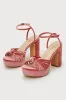 Nikina Rose Velvet Strappy Platform High Heel Sandals sold by Lulus
