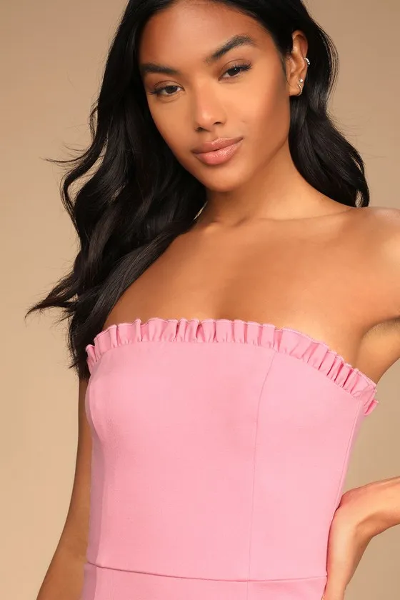 Little Lovely Light Pink Strapless Mini Dress sold by Lulus product image thumbnail 4