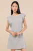Feelin' Confident Heather Grey Cutout Mini Shirt Dress sold by Lulus