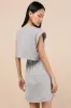 Feelin' Confident Heather Grey Cutout Mini Shirt Dress sold by Lulus