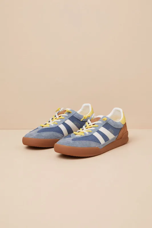 Verdict Blue Multi Suede Leather Lace-Up Sneakers sold by Lulus