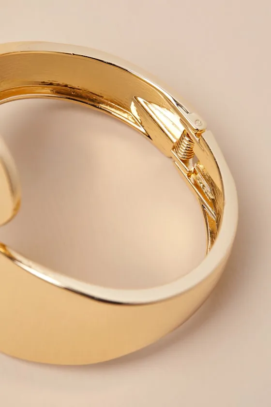 Yenna Gold Tapered Cuff Bracelet sold by Lulus product image thumbnail 3