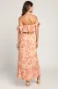 Love and Blooms Blush Floral Print Off-the-Shoulder Dress sold by Lulus
