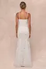 Immaculate Grace White and Beige Lace Mermaid Maxi Dress sold by Lulus