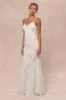 Immaculate Grace White and Beige Lace Mermaid Maxi Dress sold by Lulus
