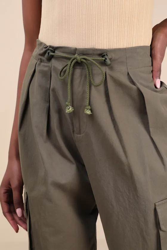 Greeta Olive Green Straight Leg Cargo Pants sold by Lulus product image thumbnail 4