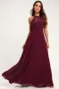 Dance All Evening Burgundy Lace Maxi Dress sold by Lulus