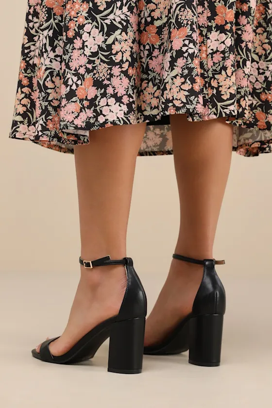 Arylee Black Ankle Strap Heels sold by Lulus product image thumbnail 2