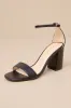 Arylee Black Ankle Strap Heels sold by Lulus