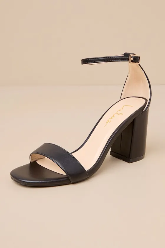 Arylee Black Ankle Strap Heels sold by Lulus product image thumbnail 3