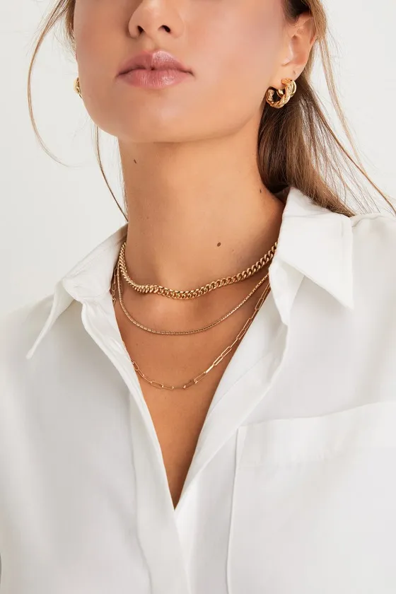 Elevated Aesthetic Ivory Collared Long Sleeve Button-Up Top sold by Lulus product image thumbnail 4