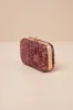 Composed Glitter Plum Purple Sequin Beaded Floral Clutch sold by Lulus