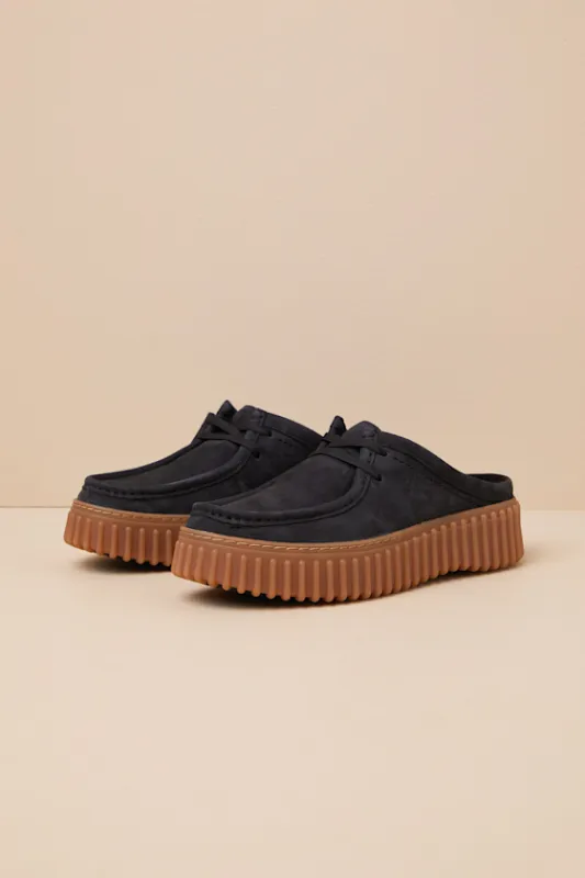 Torihill Black Nubuck Suede Leather Loafer Mules sold by Lulus