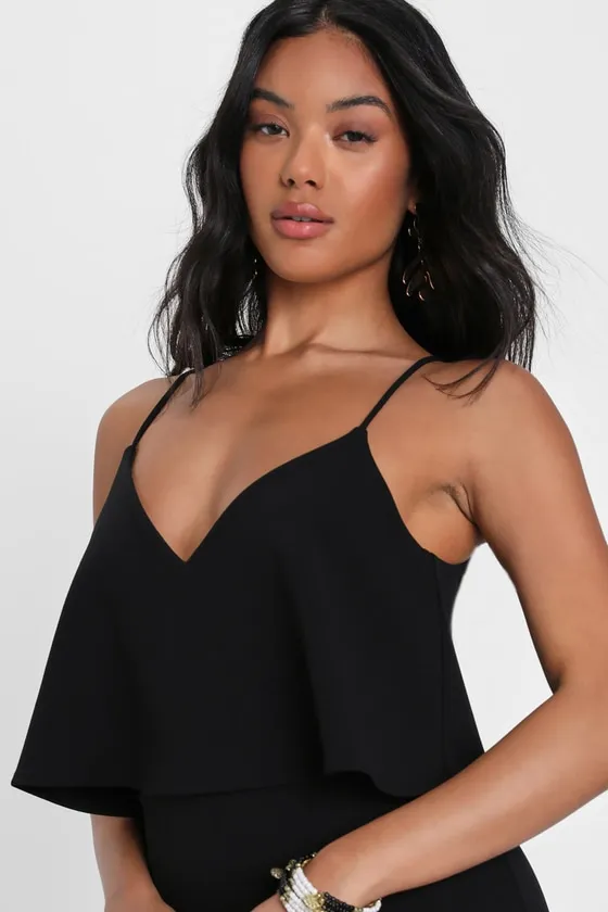 Make It a Date Black Sleeveless Wide-Leg Jumpsuit sold by Lulus product image thumbnail 3