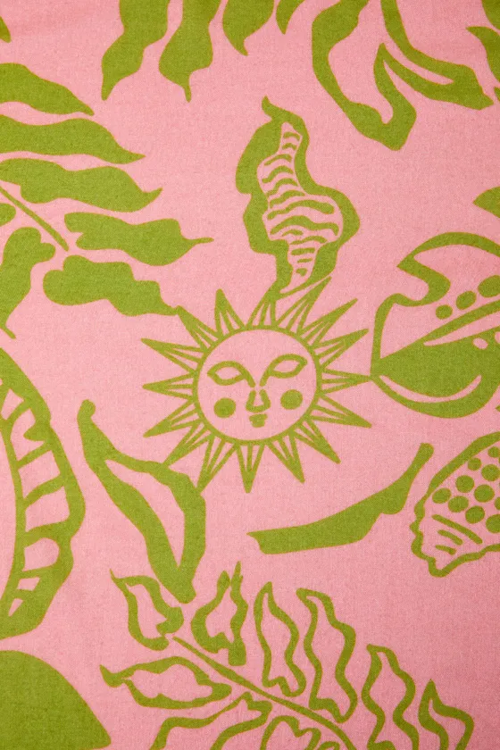 Mezzie Pink and Green Cover-Up Sarong Scarf sold by Lulus product image thumbnail 3