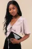 Brigit Black Metal Mesh Clutch sold by Lulus