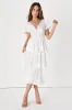 Twirl-wind Romance White Satin Tiered Midi Dress sold by Lulus