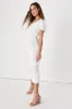Twirl-wind Romance White Satin Tiered Midi Dress sold by Lulus