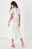Twirl-wind Romance White Satin Tiered Midi Dress sold by Lulus