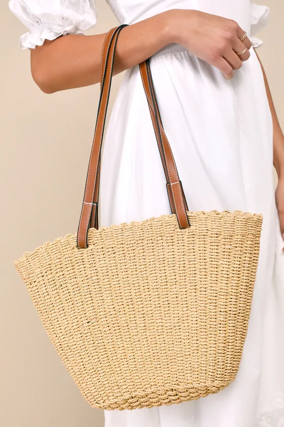 Summer Mode Beige Woven Shoulder Bag sold by Lulus product image thumbnail 2