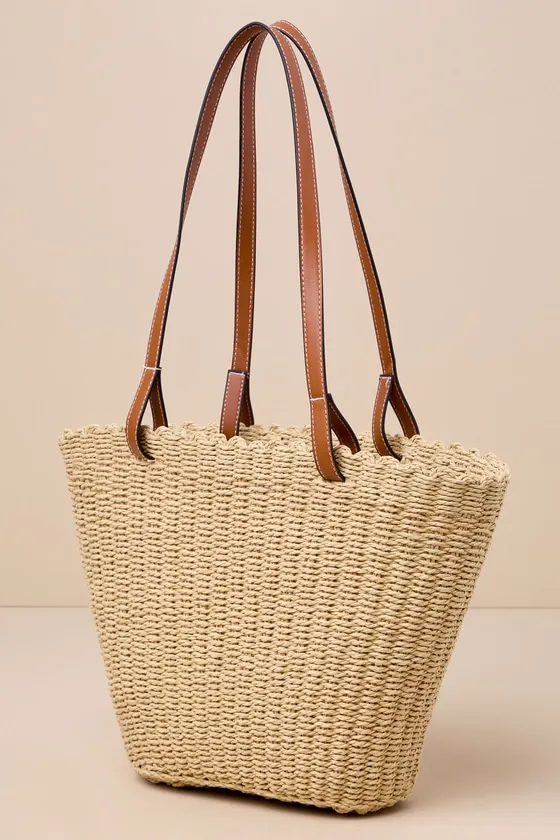 Summer Mode Beige Woven Shoulder Bag sold by Lulus product image thumbnail 4