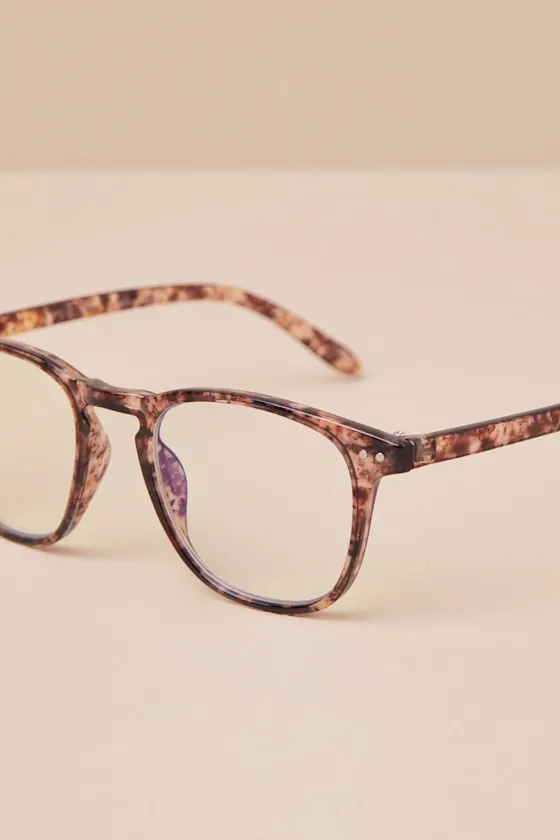 Competent Look Brown Tortoiseshell Round Blue Light Glasses sold by Lulus product image thumbnail 4