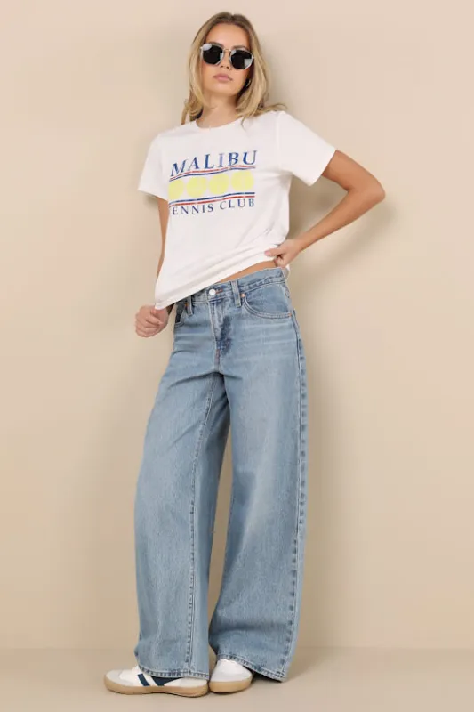 Malibu Tennis Club White Graphic Tee sold by Lulus