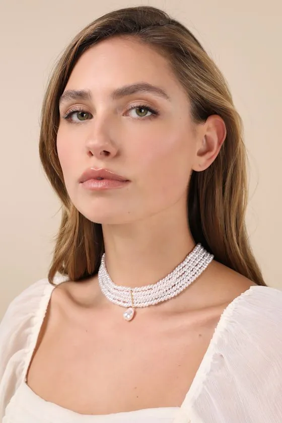 Oceannia White Pearl Choker Necklace sold by Lulus product image thumbnail 2