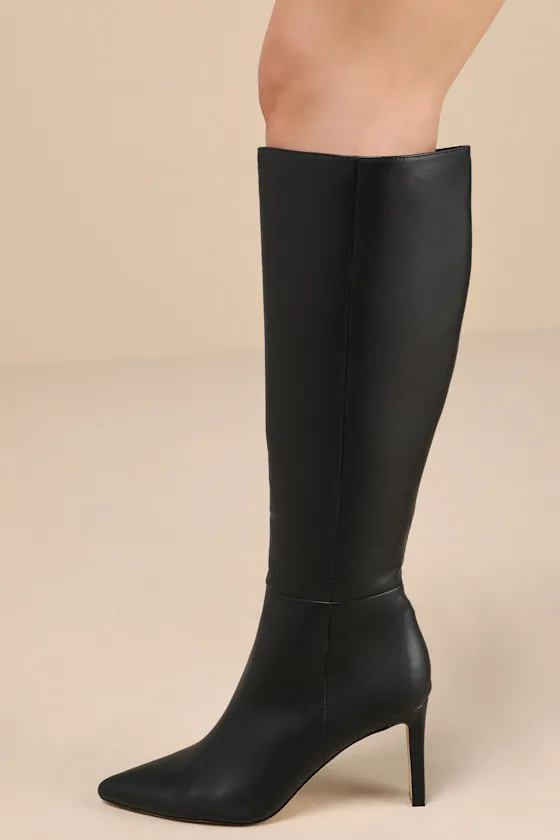 Elander Black Pointed-Toe Over-the-Knee Boots sold by Lulus product image thumbnail 2