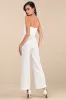 Opulent Outlook White Bow Strapless Wide-Leg Jumpsuit sold by Lulus