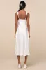 Flirtatious Always Ivory Satin Lace Midi Slip Dress sold by Lulus