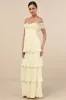 Always Remarkable Pale Yellow Off-the-Shoulder Maxi Dress sold by Lulus