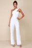 Devoted to Fun Ivory One-Shoulder Sleeveless Jumpsuit sold by Lulus