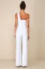 Devoted to Fun Ivory One-Shoulder Sleeveless Jumpsuit sold by Lulus