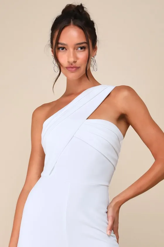 Devoted to Fun Ivory One-Shoulder Sleeveless Jumpsuit sold by Lulus product image thumbnail 4