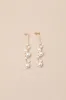 Exceedingly Elevated Gold Pearl Rhinestone Drop Earrings sold by Lulus