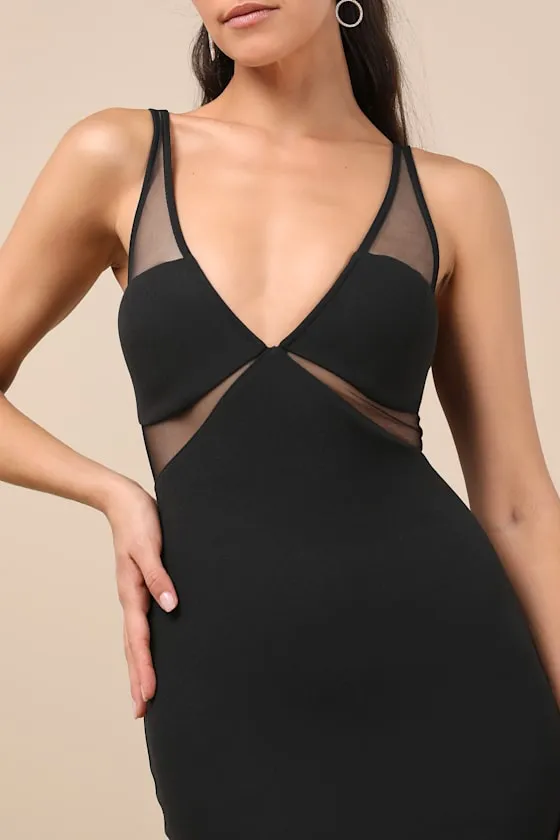 Fantine Black Mesh Sleeveless Mermaid Maxi Dress sold by Lulus product image thumbnail 4