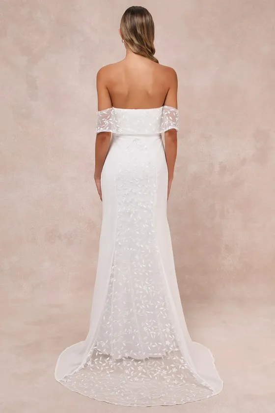 Beloved Beginning White Embroidered Off-the-Shoulder Maxi Dress sold by Lulus product image thumbnail 2