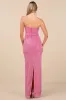 Perfectly Luxurious Pink Pearl Strapless Maxi Dress sold by Lulus