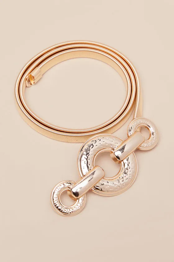 Arnona Gold Hammered Geometric Chain Belt sold by Lulus product image thumbnail 3