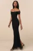 Faizah Black Mesh Off-the-Shoulder Mermaid Maxi Dress sold by Lulus