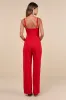 Major Sensation Red Sleeveless Cutout Jumpsuit sold by Lulus