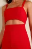 Major Sensation Red Sleeveless Cutout Jumpsuit sold by Lulus