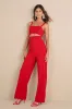 Major Sensation Red Sleeveless Cutout Jumpsuit sold by Lulus