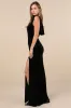 Ravishing Poise Black Velvet Cowl Back Sleeveless Maxi Dress sold by Lulus