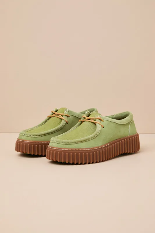 Torhill Bee Apple Suede Leather Flatform Lace-Up Loafers sold by Lulus