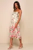Endless Praise Beige Floral Embroidered Strapless Midi Dress sold by Lulus
